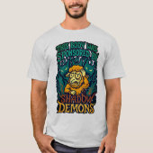 Blauwgroen-Oranje Horror Cartoon · Shadow Demons S T-shirt (Voorkant)