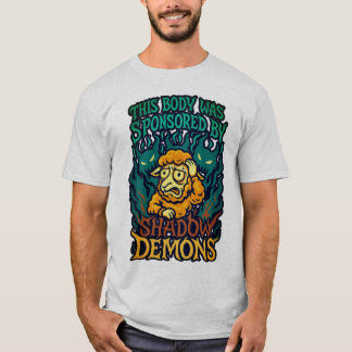 Blauwgroen-Oranje Horror Cartoon · Shadow Demons S T-shirt