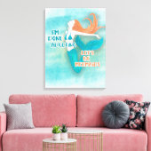 Blauwgroen Oranje klaar maken, laten we zeemeermin Canvas Afdruk (Insitu (Woonkamer))