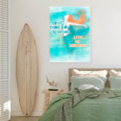 Blauwgroen Oranje klaar maken, laten we zeemeermin Canvas Afdruk