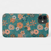 Blauwgroen Oranje loopvlakpatroon Case-Mate iPhone Case (Achterkant (horizontaal))