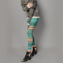 Blauwgroen Oranje patroon