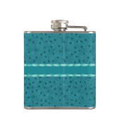 Blauwgroen Ostrich Skin look Custom Flask Heupfles (Achterkant)