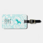 Blauwgroen Paard Bagagelabel (Voorkant horizontaal)