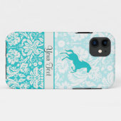 Blauwgroen paard Case-Mate iPhone case (Achterkant (horizontaal))