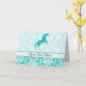 Blauwgroen Paard Kaart (Gele Bloem)