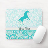 Blauwgroen paard muismat (Met muis)