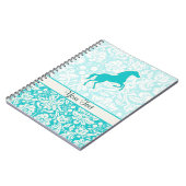 Blauwgroen paard notitieboek (Linkerzijde)