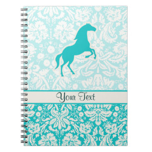 Blauwgroen paard notitieboek
