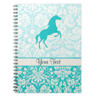 Blauwgroen paard notitieboek