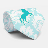 Blauwgroen paard stropdas (Opgerold)