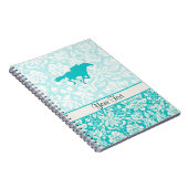 Blauwgroen paardenraces notitieboek (Rechterzijde)