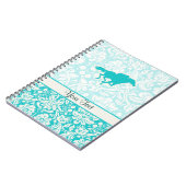 Blauwgroen paardenraces notitieboek (Linkerzijde)