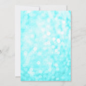 Blauwgroen Paars Faux Glitter Lights Baby shower Kaart (Achterkant)