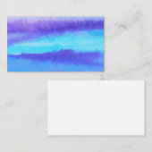 Blauwgroen Paars horizontaal Abstract Visitekaartje (Voorkant / Achterkant)