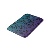 Blauwgroen Paars Ombre Music Note Clef Hearts Patt Badmat (Gekanteld)