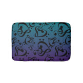 Blauwgroen Paars Ombre Music Note Clef Hearts Patt Badmat (Voorkant)