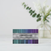 Blauwgroen Paars staal Visitekaartje (Staand voorkant)