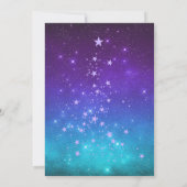 Blauwgroen Paars vetmasker Masquerade Birthday Kaart (Achterkant)