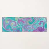 Blauwgroen, Paarse, blauwe en goudzweerfluïde kuns Yogamat (Achterkant (horizontaal))