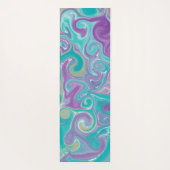Blauwgroen, Paarse, blauwe en goudzweerfluïde kuns Yogamat (Achterkant)