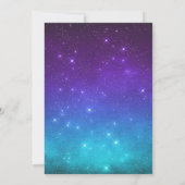 Blauwgroen Paarse doezelaar Masquerade Invite Kaart (Achterkant)