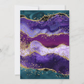 Blauwgroen, Paarse en goudparelbruding Kaart (Achterkant)