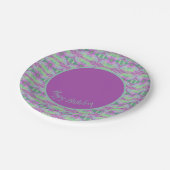 Blauwgroen Paarse en limoen Groenboek Verjaardag B Papieren Bordje (Gekanteld)