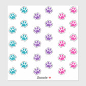 Blauwgroen Paarse en Roze Sticker van de Drijfspor (Vel)