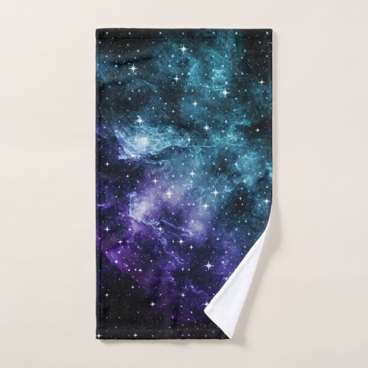 Blauwgroen Paarse galaxy Nebula Dream #1 Bad Handdoek (Handdoek)