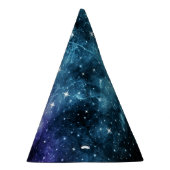 Blauwgroen Paarse galaxy Nebula Dream #1 Feesthoedjes (Rechts)