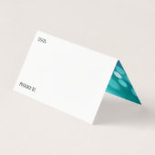 Blauwgroen Paarse Glitter Bokeh Accent Recipent Ka Visitekaartje (Achterkant)