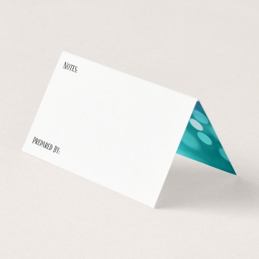 Blauwgroen Paarse Glitter Bokeh Accent Recipent Ka Visitekaartje (Achterkant)