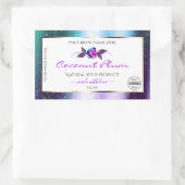 Blauwgroen Paarse Glitter White Product Labels met (Tas)