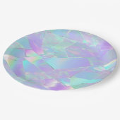 Blauwgroen & Paarse iriserend ontwerp Papieren Bordje (Gekanteld)