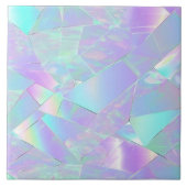 Blauwgroen & Paarse iriserend ontwerp Tegeltje (Voorkant)