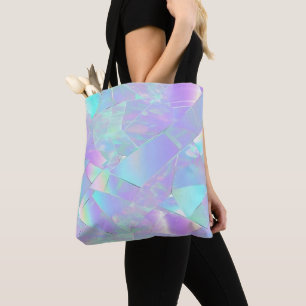 Blauwgroen & Paarse iriserend ontwerp Tote Bag