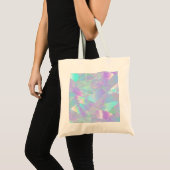Blauwgroen & Paarse iriserend ontwerp Tote Bag (Voorkant (product))