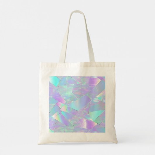 Blauwgroen & Paarse iriserend ontwerp Tote Bag (Achterkant)