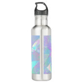 Blauwgroen & Paarse iriserend ontwerp Waterfles (Achterkant)