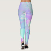 Blauwgroen & Paarse iriserende ontwerp, naam of be Leggings (Achterkant)
