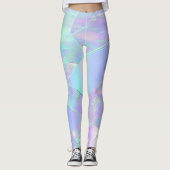 Blauwgroen & Paarse iriserende ontwerp, naam of be Leggings (Voorkant)