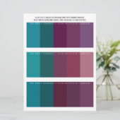 Blauwgroen Paarse Jewel Tone Bruiloft Kleurenpalet (Staand voorkant)