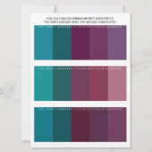 Blauwgroen Paarse Jewel Tone Bruiloft Kleurenpalet (Voorkant)