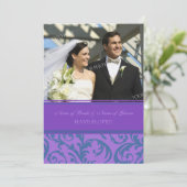 Blauwgroen Paarse kaarten voor de aankondiging van (Staand voorkant)