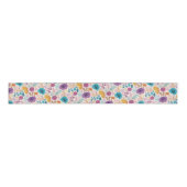 Blauwgroen Paarse Lente Meadow Bruiloft Grosgrain Lint (Voorkant)
