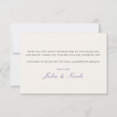 Blauwgroen Paarse lente weide bloemen bruiloft (Achterkant)