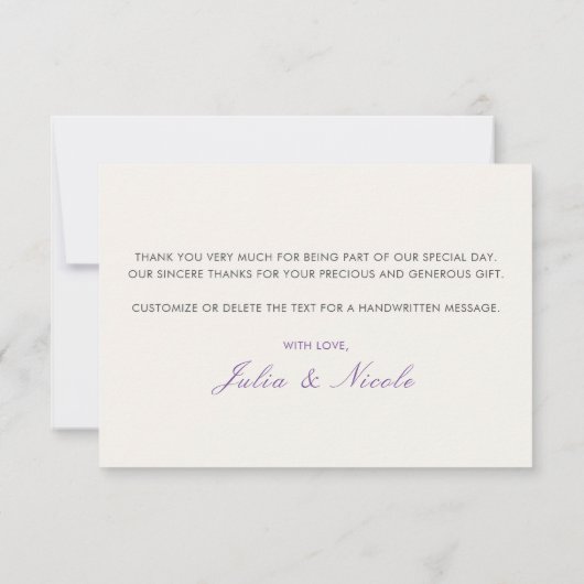 Blauwgroen Paarse lente weide bloemen bruiloft (Achterkant)