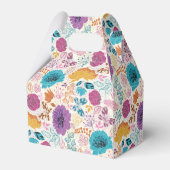 Blauwgroen Paarse lente weide bloemen bruiloft Bedankdoosjes (Achterkant)