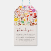 Blauwgroen Paarse lente weide bloemen bruiloft Cadeaulabel (Voorkant)